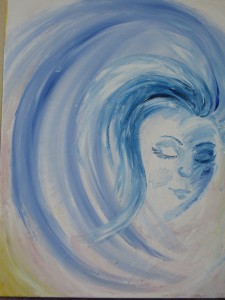 Blue Woman Sleeping